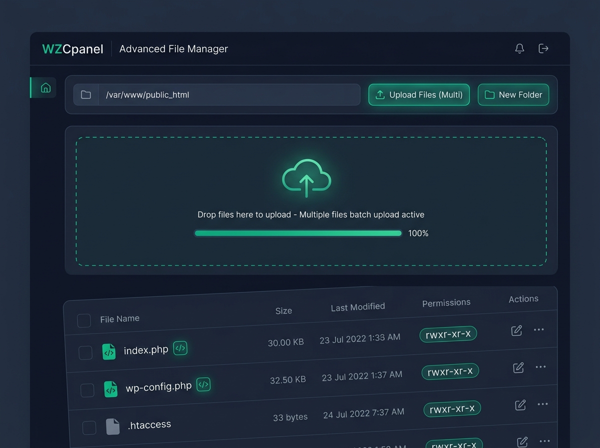 File Manager Multi-Upload